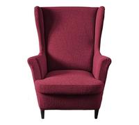 Kitegrese Housse Extensible 2 pièces pour Fauteuil à Oreilles, Housse de Protection pour Fauteuil et canapé à Oreilles(Burgundy)
