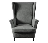 Kitegrese Housse Extensible 2 pièces pour Fauteuil à Oreilles, Housse de Protection pour Fauteuil et canapé à Oreilles(Dark Gray)