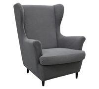 Kitegrese Housse Extensible pour Fauteuil à Oreilles, Housse de Fauteuil épaisse et antidérapante pour Salon et Chambre à Coucher(Gray)