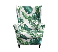 Kitegrese Housse pour Fauteuil à Oreilles, Housse Extensible 2 pièces, Lavable et Douce, Protection antidérapante pour Fauteuil à Oreilles de Salon(Style 2)