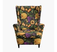Kitegrese Housse pour Fauteuil à Oreilles, Housse Extensible 2 pièces, Lavable et Douce, Protection antidérapante pour Fauteuil à Oreilles de Salon(Style 4)