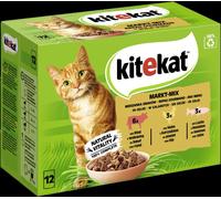 Kitekat 85gx12 Mix du marché en gelée sachets portionnés multipack