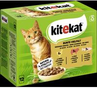 Kitekat 85gx12 Sauce BunteVierfalt Portionsbeutel Multipack