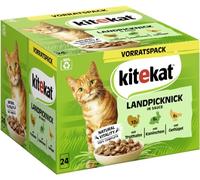 KITEKAT Lot de sachets de nourriture humide pour chat - 24 x 85 g - Pour pique-nique de campagne