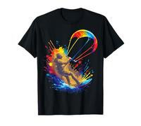 Kitesurf Art Splash - Sport Extrême Rider et Aile Colorée T-Shirt