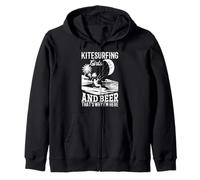 Kitesurf Girls and beer that's why Im here - Kiteboarding Sweat à Capuche