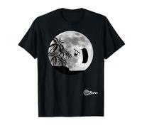 Kitesurf lune sports extrêmes kiteloop plage palmiers T-Shirt