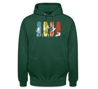 Kitesurf Vintage Rétro Figures Planche Surf Sweat À Capuche Unisexe