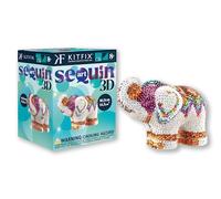 Kitfix - Sequin Art 3D Éléphant - Image à paillettes 3D - Kit de création pour adolescents, adultes et enfants de plus de 8 ans - 1121