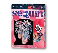 Kitfix - Sequin Art Red - Chaussures de ballet - Image à paillettes - 21 x 28 cm - Kit de création pour enfants et adultes de plus de 6 ans - 2226