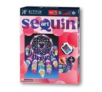 Kitfix - Sequin Art Red - Cœur attrape-rêves - Image à paillettes - 21 x 28 cm - Kit de création pour enfants et adultes de plus de 6 ans - 2421