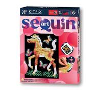 Kitfix - Sequin Art Red - Freya le poulain - Image à paillettes - 21 x 28 cm - Kit de création pour enfants et adultes de plus de 6 ans - 2415