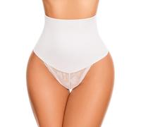 Kitfore Culotte gainante en dentelle pour femme - String gainant avec contrôle du ventre - Culotte gainante pour femme