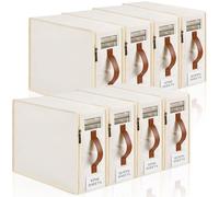 KitHero Lot de 8 organiseurs de draps de lit, boîte de rangement sans insectes avec fermeture éclair, étiquette, poignée, fenêtre, placard en lin et rangement pour ensemble de draps, vêtements
