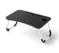 KitHome Basic Table pour Ordinateur Portable, Bois d'ingénierie Fer, Noir, Mediano