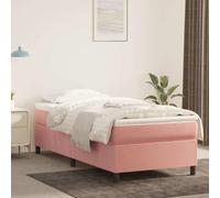 kithwjll Cadre de lit à sommier tapissier rose 100 x 200 cm velours avec pieds stables, lattes en contreplaqué et grand espace de rangement pour un sommeil confortable au design moderne