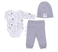 Kitikate - Ensemble 3 pièces en coton bio, pantalon, body et bonnet