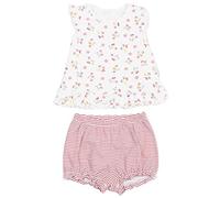 Kitikate - Ensemble t-shirt et short bébé en coton biologique, Cerise