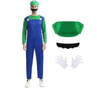 Kitimi Costume de Mari avec Costumes une pièce, Casquette, Barbe pour Carnaval, Halloween, Cosplay, Décoration pour Garçon et Fille, Enfants et Adultes