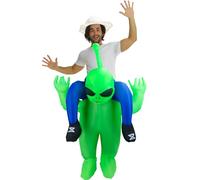 Kitimi Costume gonflable, vêtements gonflables de dessin animé, tenue gonflable pour adulte, costume de déguisement, costume d'Halloween créatif et amusant pour adulte, Alien, Adult 150cm-190cm(5ft