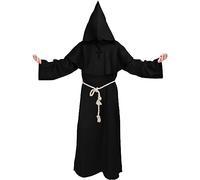 Kitimi Homme Moine Costume Avec Croix, Costume de Moine Médiéval, Costume Adulte Pour le Carnaval d'Halloween