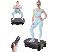 Kitire Plateforme vibrante pour drainage lymphatique et perte de poids - Plateforme vibrante à 9 modes - Appareil de fitness amélioré 3D - Vélo d'appartement pour la maison