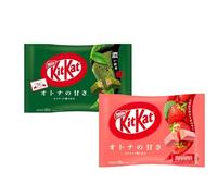 Kitkat Lot de 2 barres chocolatées - Fraise et matcha - du Japon - OG ASIA - 2 x 111 g