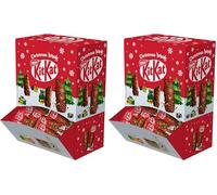 KitKat - Mini Père Noël Chocolat au Lait - Présentoir de Mini Figurines emballées individuellement - 1 kg (Lot de 2)