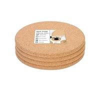 KITLAB Lot de 4 Dessous de Plat en liège épais Haute densité pour Plats Chauds, 20,3 cm résistant à la Chaleur, Planche en liège multifonctionnelle, Coussinets Chauds pour Table et comptoir