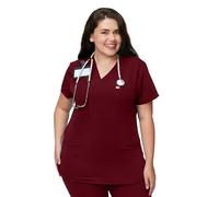 Kitmaz Blouse médicale Femme col V Stretch 4 Voies 3 Poches | Tissu 72% polyester 21% viscose 7% élasthanne, stretch 4 voies respirant, confort longues gardes, lavable en machine