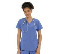 Kitmaz Blouse médicale Femme col V Stretch 4 Voies 3 Poches | Tissu 72% polyester 21% viscose 7% élasthanne, stretch 4 voies respirant, confort longues gardes, lavable en machine
