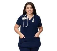 Kitmaz Blouse médicale Femme col V Stretch 4 Voies 3 Poches | Tissu 72% polyester 21% viscose 7% élasthanne, stretch 4 voies respirant, confort longues gardes, lavable en machine