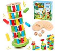 Kitojoy Tour vacillante en bois avec base d'équilibre, jeu empilable pour