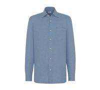 Kiton - Nerano Houndstooth Flannel Shirt - Homme - Chemises - Bleu - Taille: M