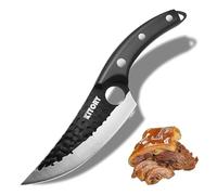 Kitory Couteau Japonais Professionnel, Viking Couteau de Cuisine Tranchant, Forgé à La Main Parfait Pour Couper et Désosser, Full Tang, Poignée en pakkawood
