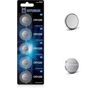 Kitosun CR1220 Lithium Button Battery 3V - 3 Volt CR 1220 Batteries for Camera Canon PowerShot LED Christmas Necklace Magnifying Glass Watch G Shock Casio (5 Pieces)