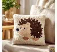 kitphoenix Coussin Au Crochet À Loquet Bricolage Hérisson Kit De Tapis De Crochet À Point,Création De Tapis À Crocher Pour Adultes Et Enfants,Modèle De Couleur Pré-Imprimé,43X43Cm