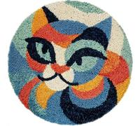 kitphoenix Kit Complet De Crochet Pour Tapis,Chat Diy Broderie Kit Tapis Point Noué À Faire Pour Débutants,Adultes,Latch Hook Canevas Rug,50X50Cm