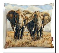 kitphoenix Kit Crochet de Verrouillage Éléphant Tapis DIY Broderie Kit Tapis Point Noué à Faire pour Débutants, Adultes ou Enfants,Latch Hook Canevas Coussin Point 43x43cm