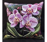 kitphoenix Kit de Coussin avec Crochet à Loquet Fleur Tapis DIY Broderie Kit Tapis Point Noué à Faire pour Débutants, Adultes ou Enfants,Latch Hook Canevas Coussin Point 43x43cm