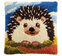 kitphoenix Kit De Coussin Avec Crochet À Loquet Hérisson Kits De Coussins Avec Crochet,Kit Tapis Point Noué À Faire Pour Enfants Adultes Débutants,Artisanat Créatif 43X43Cm