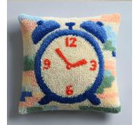 kitphoenix Kit De Coussin Avec Crochet À Loquet Réveil 43×43 Cm Création De Tapis Et Canvas, Point Noué