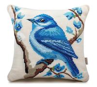 kitphoenix Kit de Crochet Coussin Oiseau Kits de Coussins avec Crochet, Kit Tapis Point Noué à Faire pour Enfants Adultes Débutants,Artisanat Créatif 43x43cm