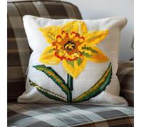 kitphoenix kit de crochet pour adulte et enfant,Narcisse,Kit De Coussin Avec Crochet À Loquet,Housse De Coussin Pour Décoration D'Intérieur,43x43 cm