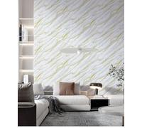 Kitquiver Blanc Papier Peint Intissé Texture De Marbrerouleau De Papier Peint Intissé 3D,Fond Minimaliste Pour Salon,Chambre,Cuisine 0.53x10m
