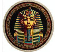 Kitquiver Dessin Animé Kit De Crochet Peluche Rois De L'Égypte Antique Kit De Crochet Pour Débutants，Tapis Tapisserie，Kits De Nouage Pour Adultes.50x50cm
