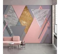 Kitquiver Grand Papier Peint Mural 3D Texture De Marbre Géométrique Papier Peint 3D Pour Bureau,Salon,Décoration D'Intérieur,Restaurant 300x210cm