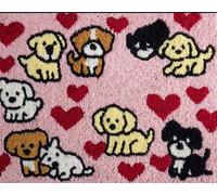 Kitquiver Kit De Tapis De Crochet À Point Noué Di Chiots 55 X 75 Cm Coussin Au Crochets À Loquet Bricolage, Création De Tapis À Crocher Pour Adultes Et Enfants, Modèle De Couleur Pré-Imprimé