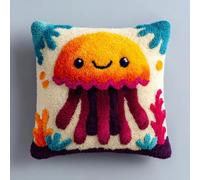Kitquiver Kit Point Noué Á Faire Coussin Méduse 43 X 43 Cm