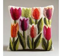 Kitquiver Kit Point Noué Á Faire Coussin Tulipe 43 X 43 Cm